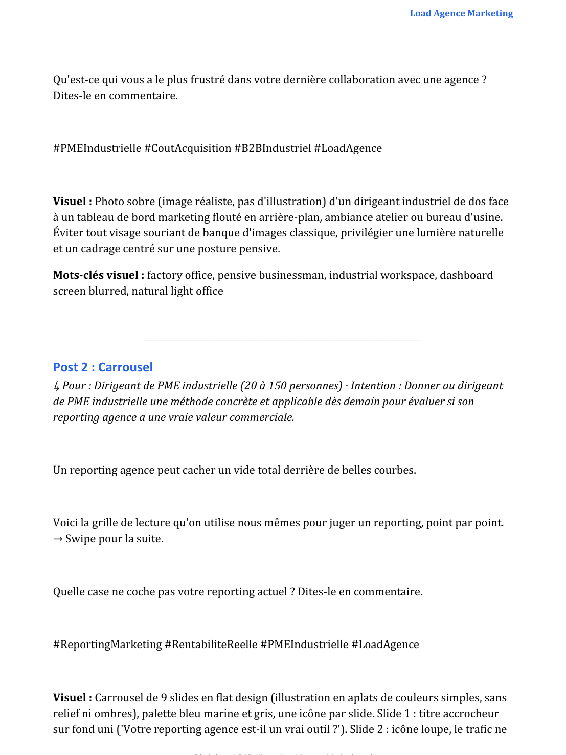 Un second post LinkedIn, angle différent