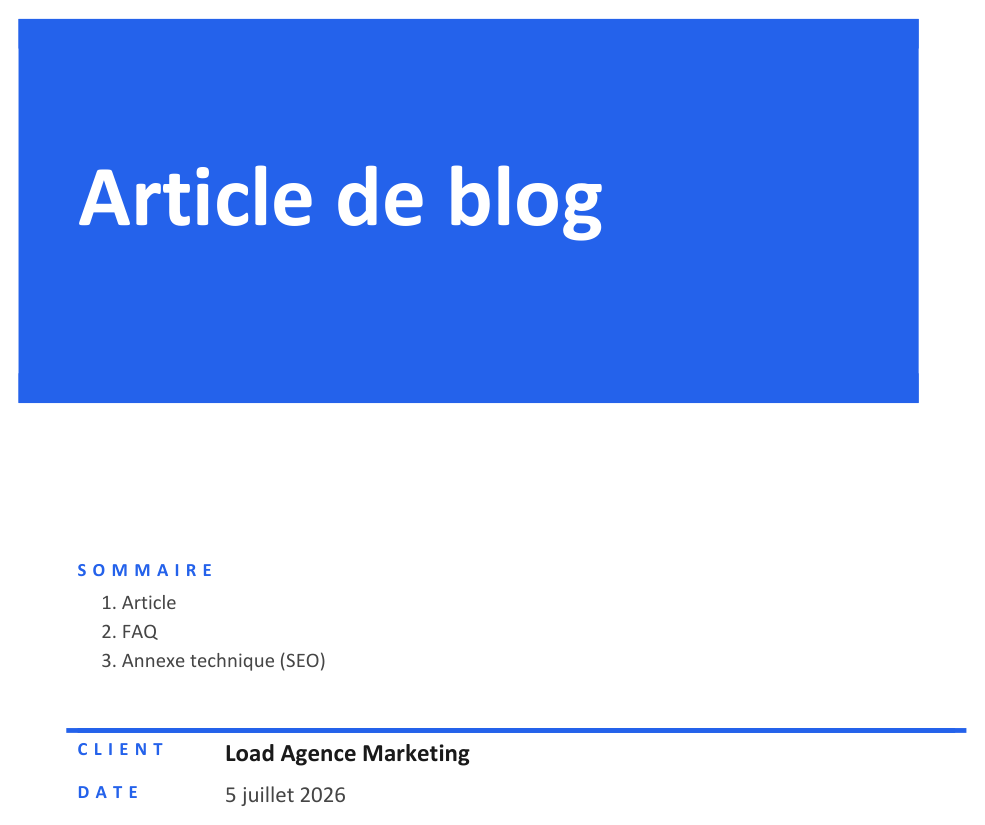 Page de garde de l'article de blog Load Agence Marketing